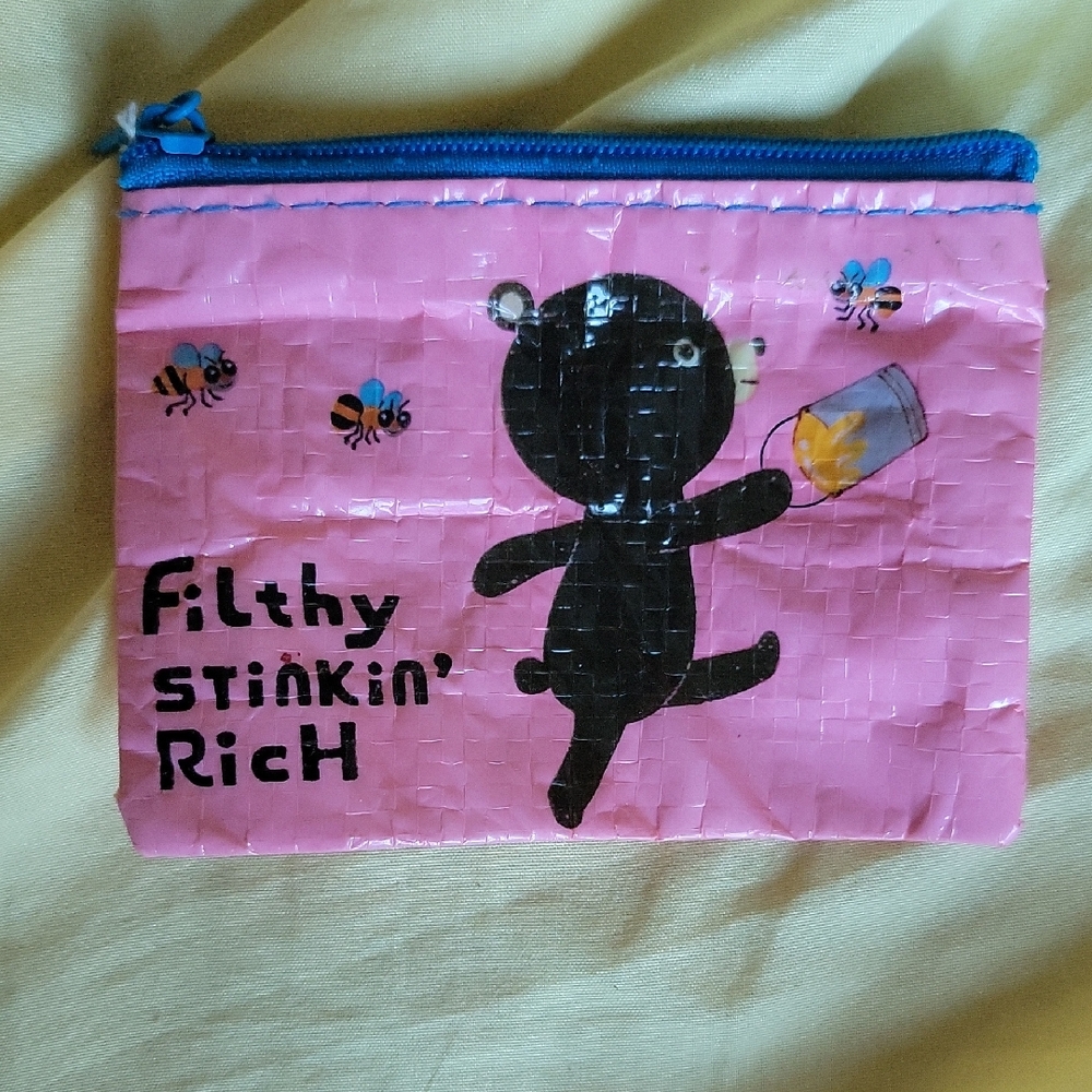 Pink Bear Graphic Pouch